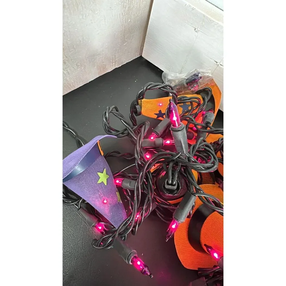 New  Spooky  Halloween Hat String Lights Indoor 2007 one box open just to plug